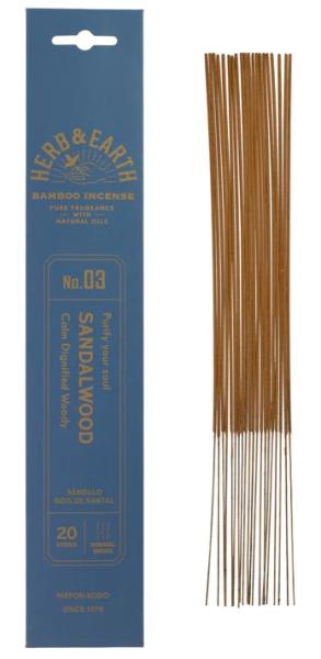 Sandelholz - Herb & Earth Räucherstäbchen Nippon Kodo